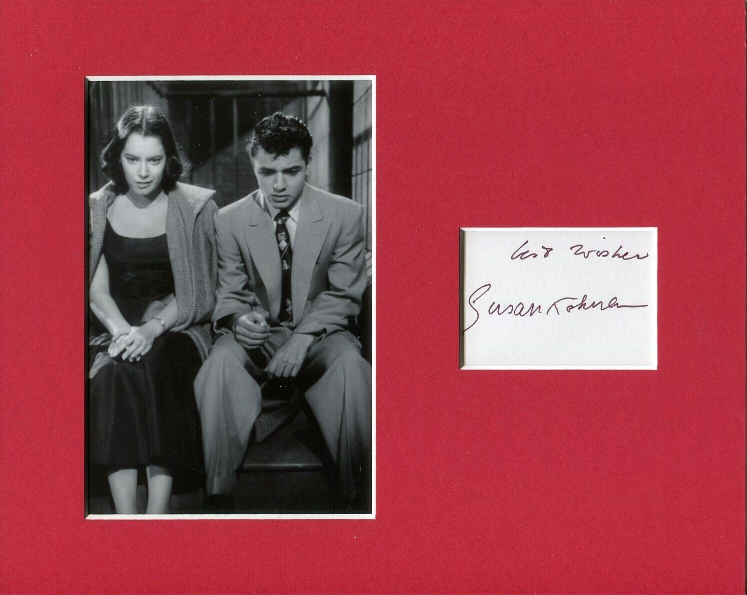 Susan Kohner Sexy Dino Signed Autograph Photo Display With Sal Mineo