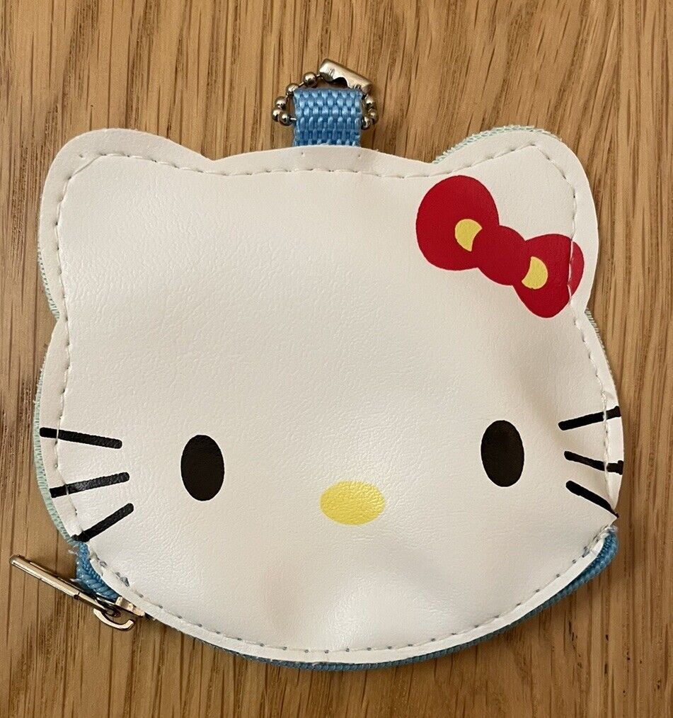 Sanrio Hello Kitty Keychain Charm - Mini Pouch Coin Purse, Red/Yellow Bow. RARE