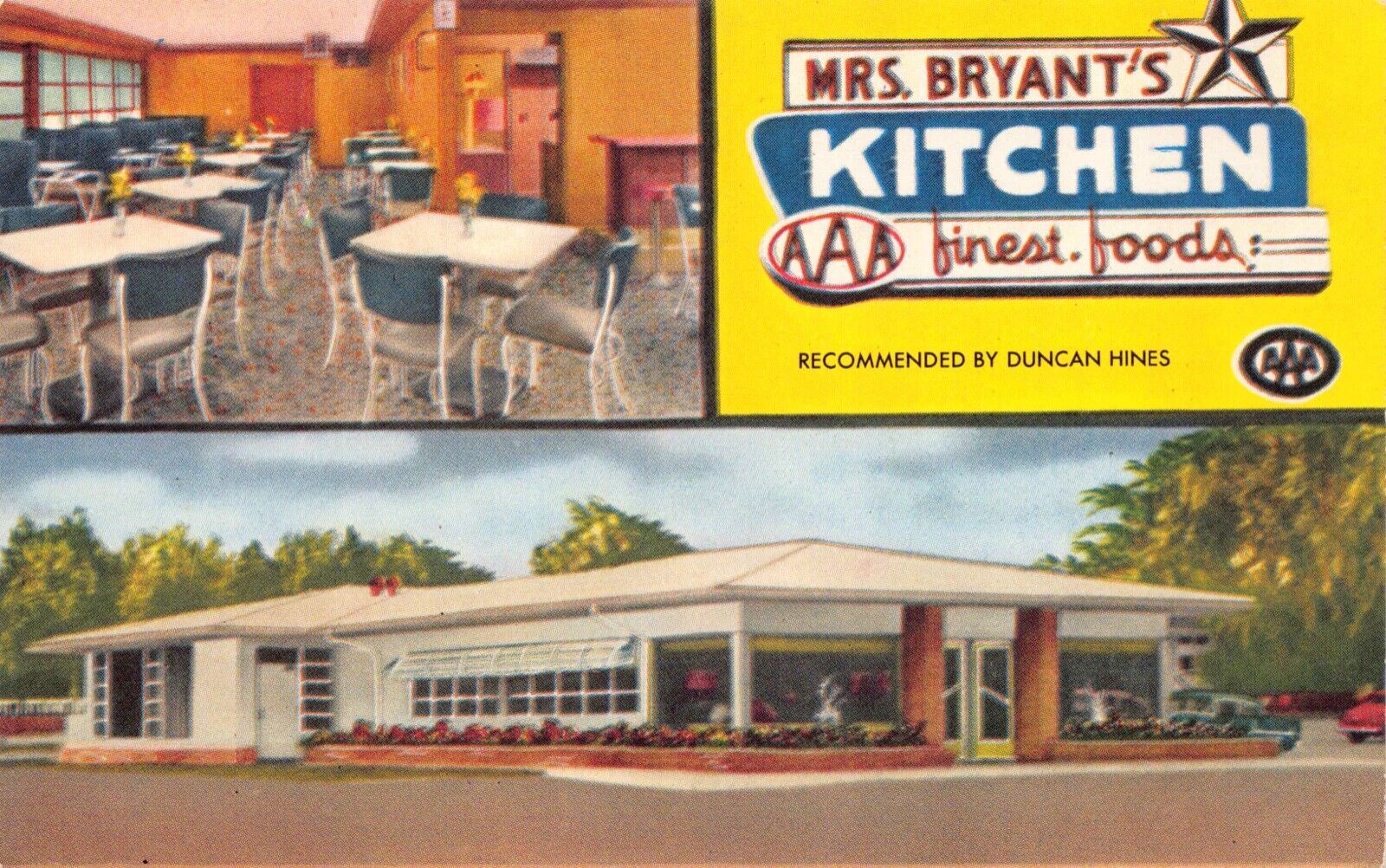 Postcard Mrs. Bryant's Kitchen Restaurant in Statesboro, Georgia~129624