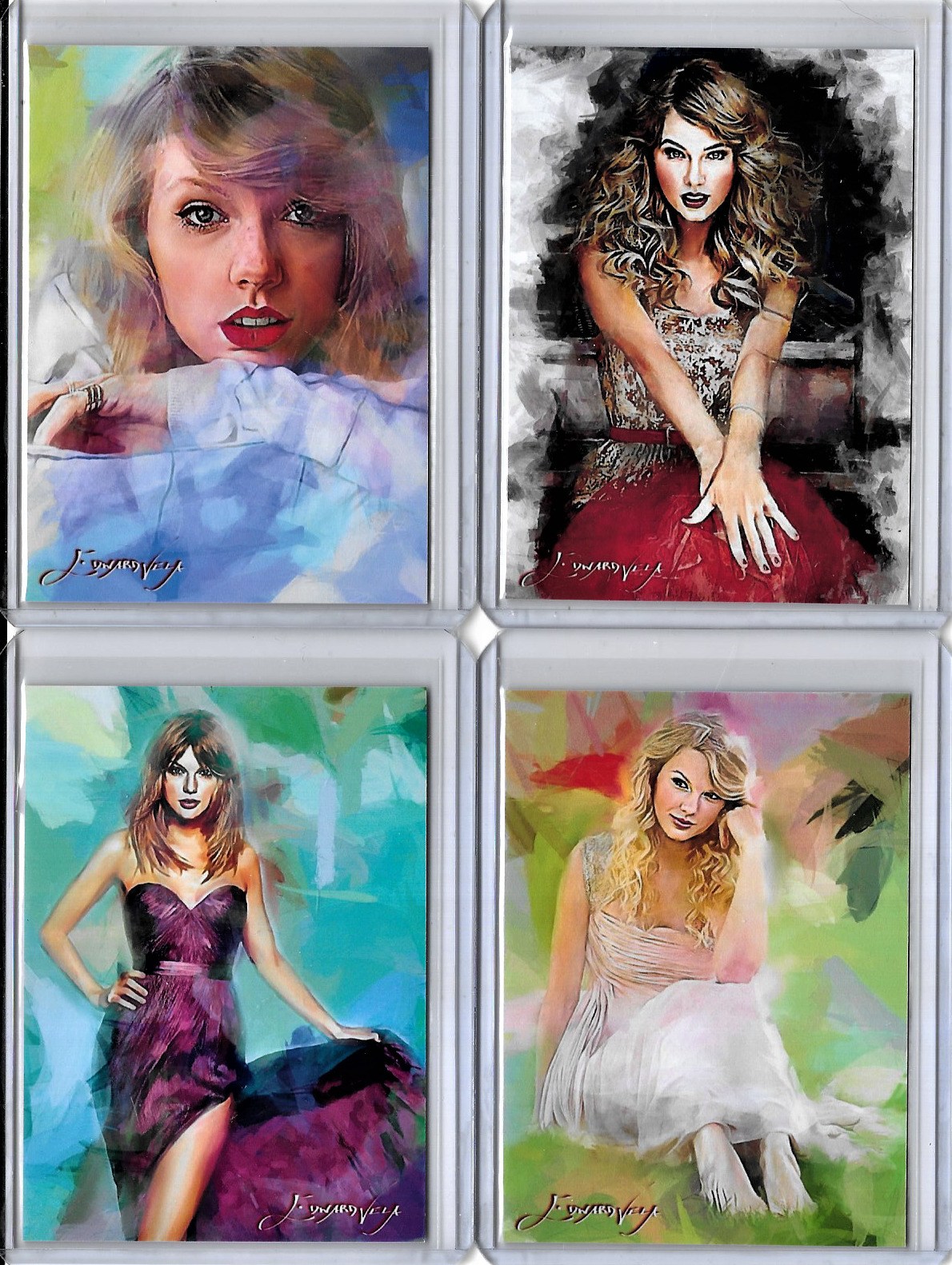 Taylor Swift 2022 Authentic Artist Signed Limited Edition 4 Card Lot / 50