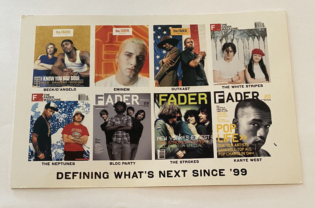 The Fader The New York Times Post Card 1999 Kanye West Eminem  Featured