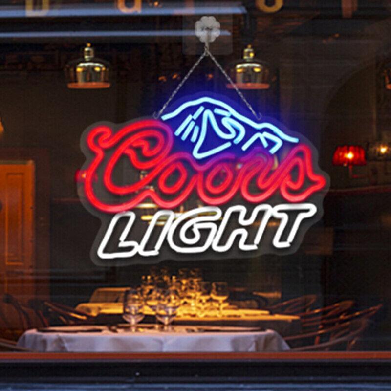 Coors Light Dimmable Neon Sign Man Cave Beer Bar Pub Club Wall Decor USB Power