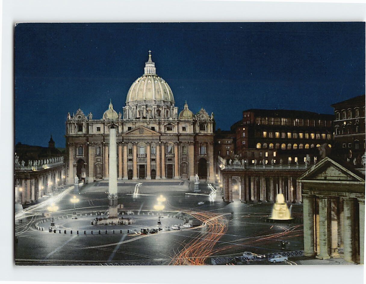 Postcard St. Peter Square Rome Italy