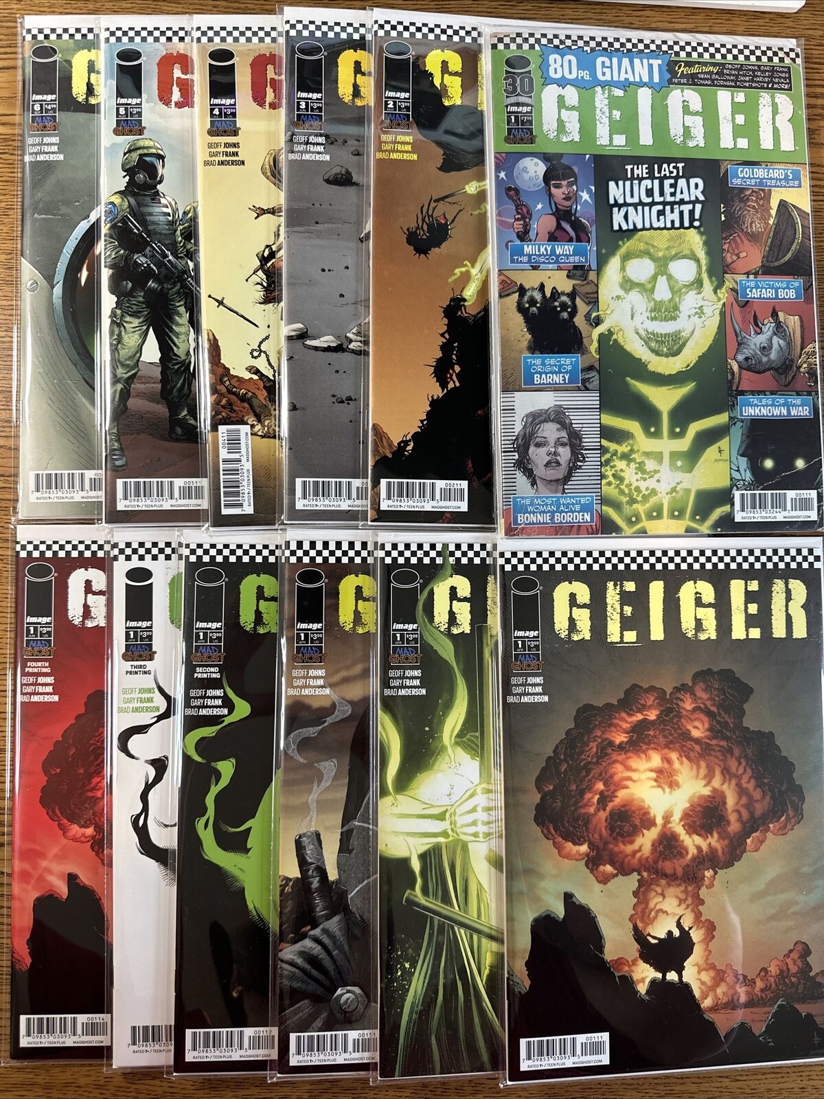 Geiger #1 x6 Variants 2 3 4 5 6 + 80 Page Giant Lot Run Set Image Near Mint