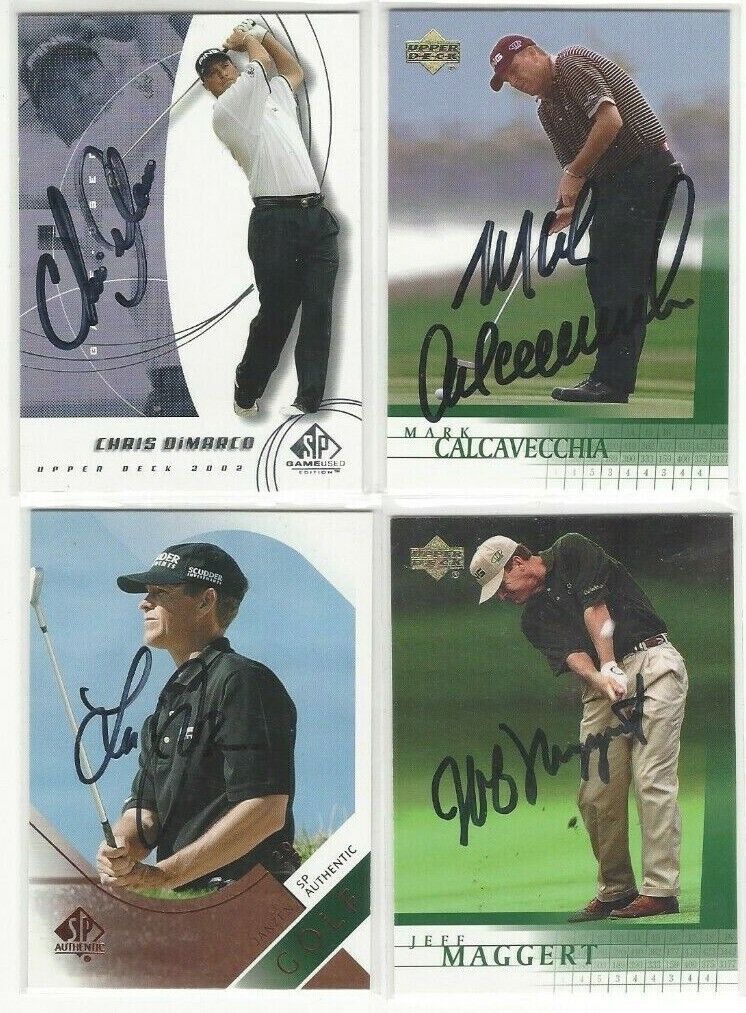 2002 UD SP AUTHENTIC  #12 Chris Dimarco Signed Golf Card 