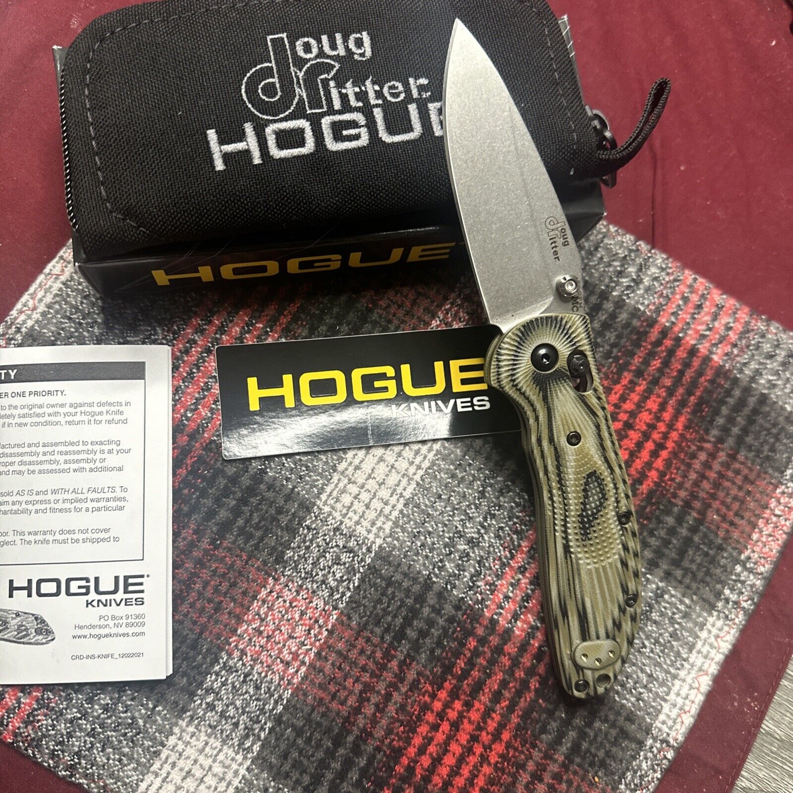 Hogue Doug Ritter RSK MK1-G2 Knife Green G-Mascus Magnacut NEW