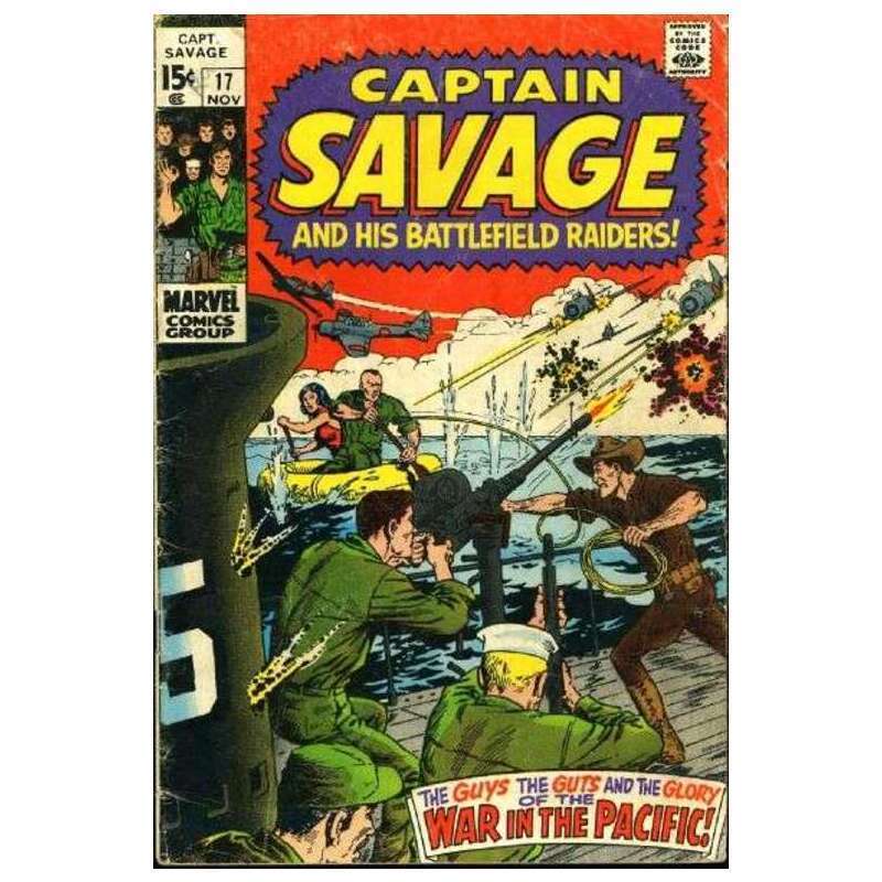 Captain Savage and His Leatherneck Raiders #17 in VF minus. Marvel comics [z;