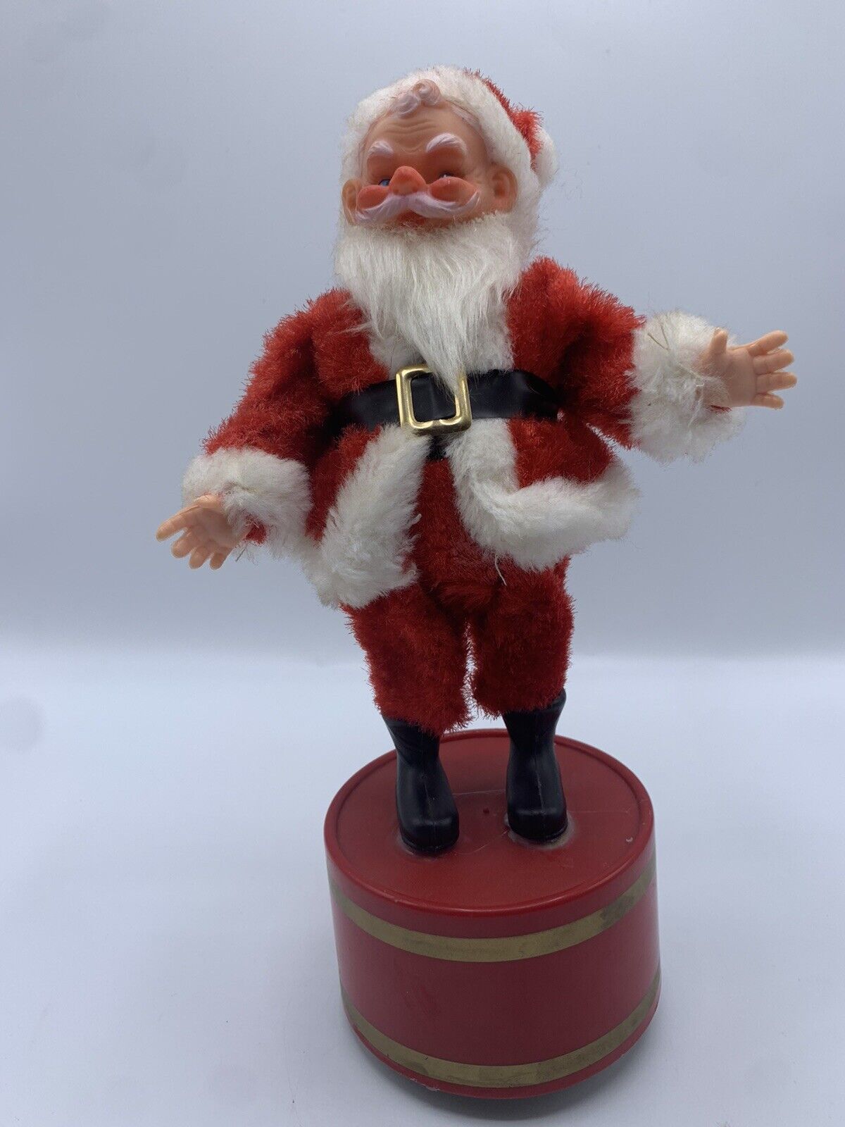 Vintage Rosy Cheek Santa Claus Music Box  \