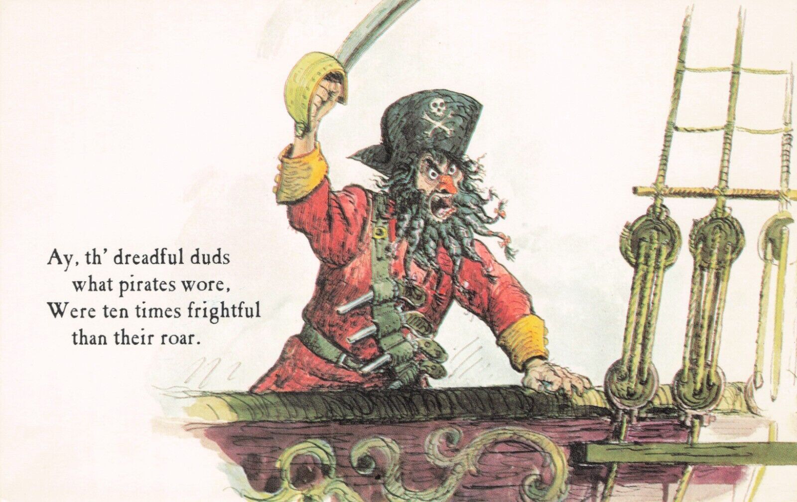 Disney Artist Marc Davis Pirates of the Caribbean Promotional Postcard 1974