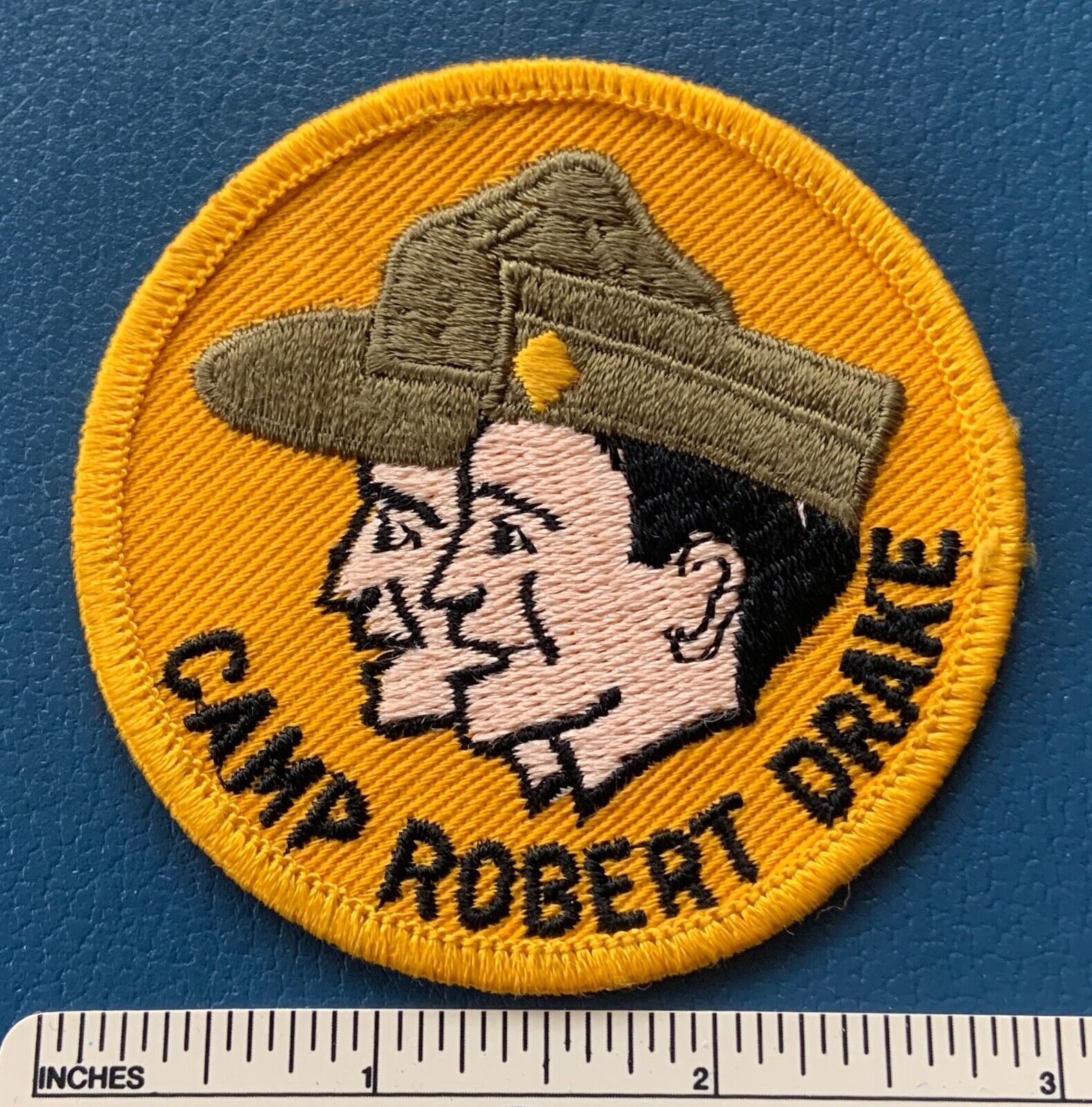 Vintage 1960s CAMP ROBERT DRAKE Boy Scout Camper PATCH BSA Uniform Badge
