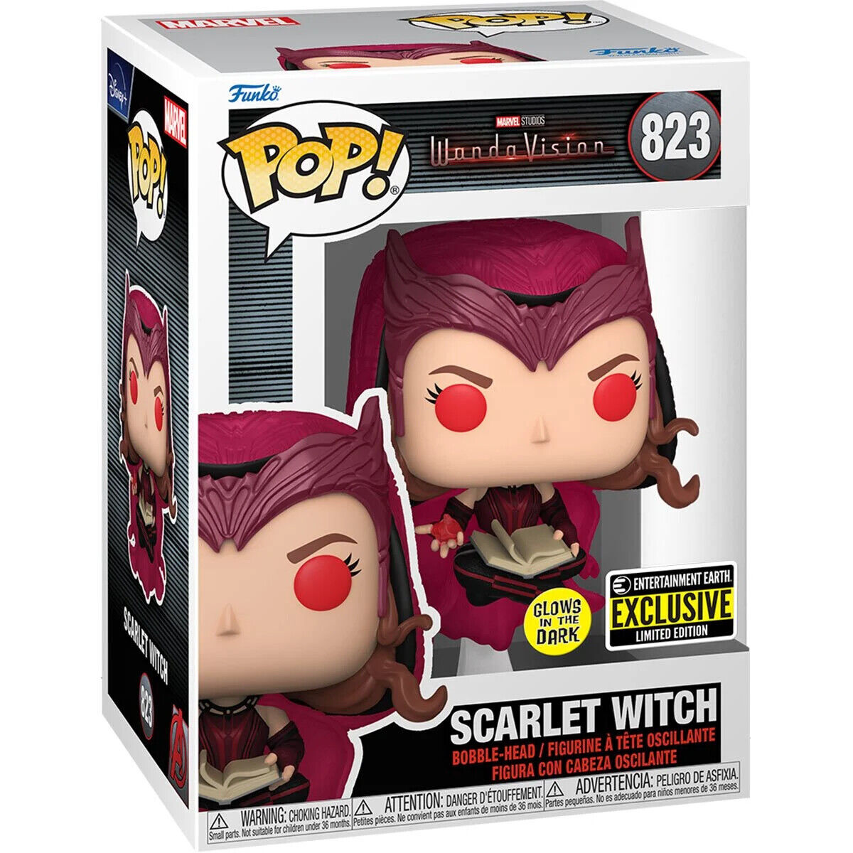 Exclusive WandaVision Scarlet Witch GITD Funko Pop Figure #823