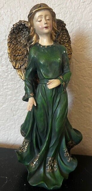 Vintage Angle with Green Dress Figurine, 11\