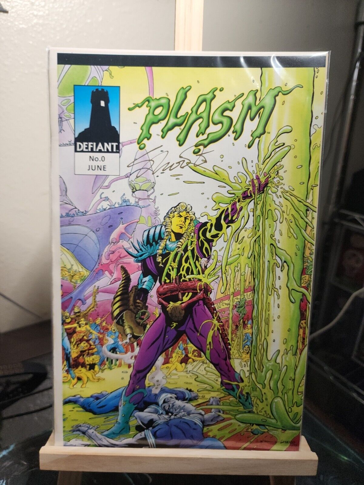 Plasm 0 Staple MegaCon Rare + Warriors Of Plasm 1-2 All  Signed By Jim Shooter. 