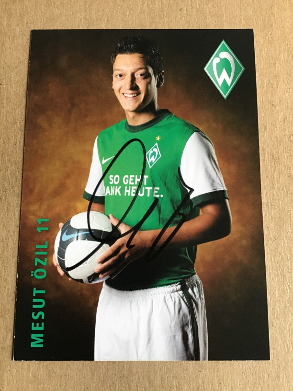 Mesut Özil, Germany 🇩🇪 SV Werder Bremen 2009/10 hand signed