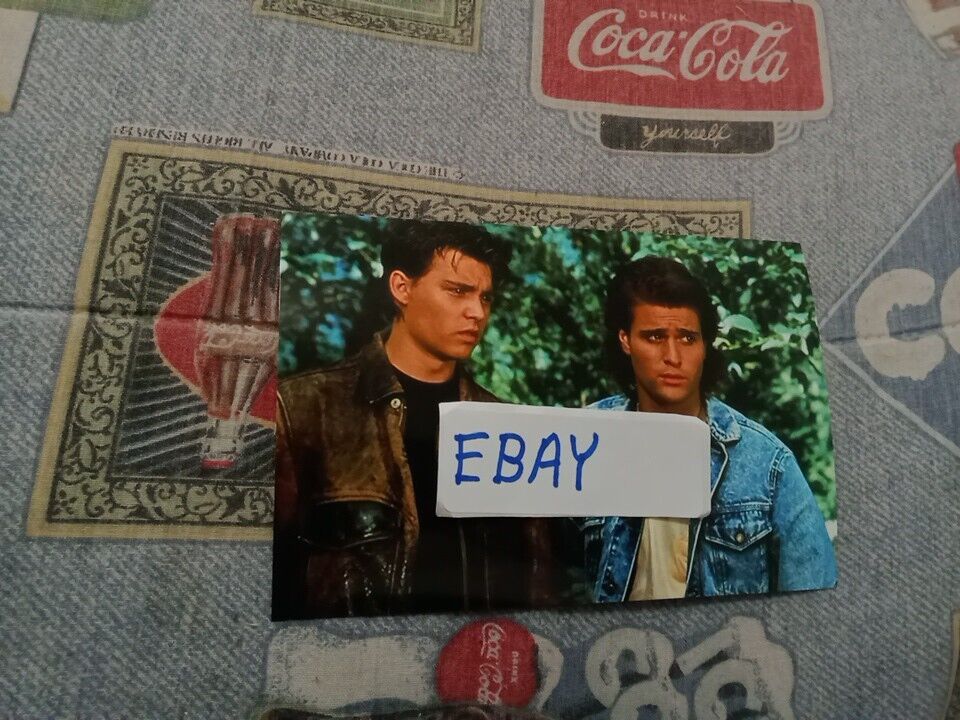JOHNNY DEPP & PETER DeLUISE, 21 JUMP STREET 1980s TV SHOW GLOSSY COLOR 4X6 PHOTO