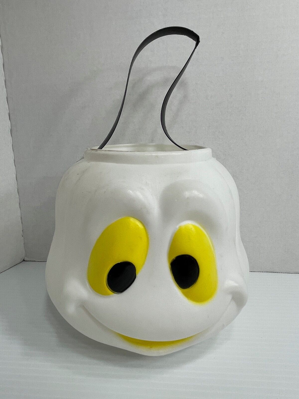 Vintage 1990s - Ghost Head - Trick or Treat Pail With Handle
