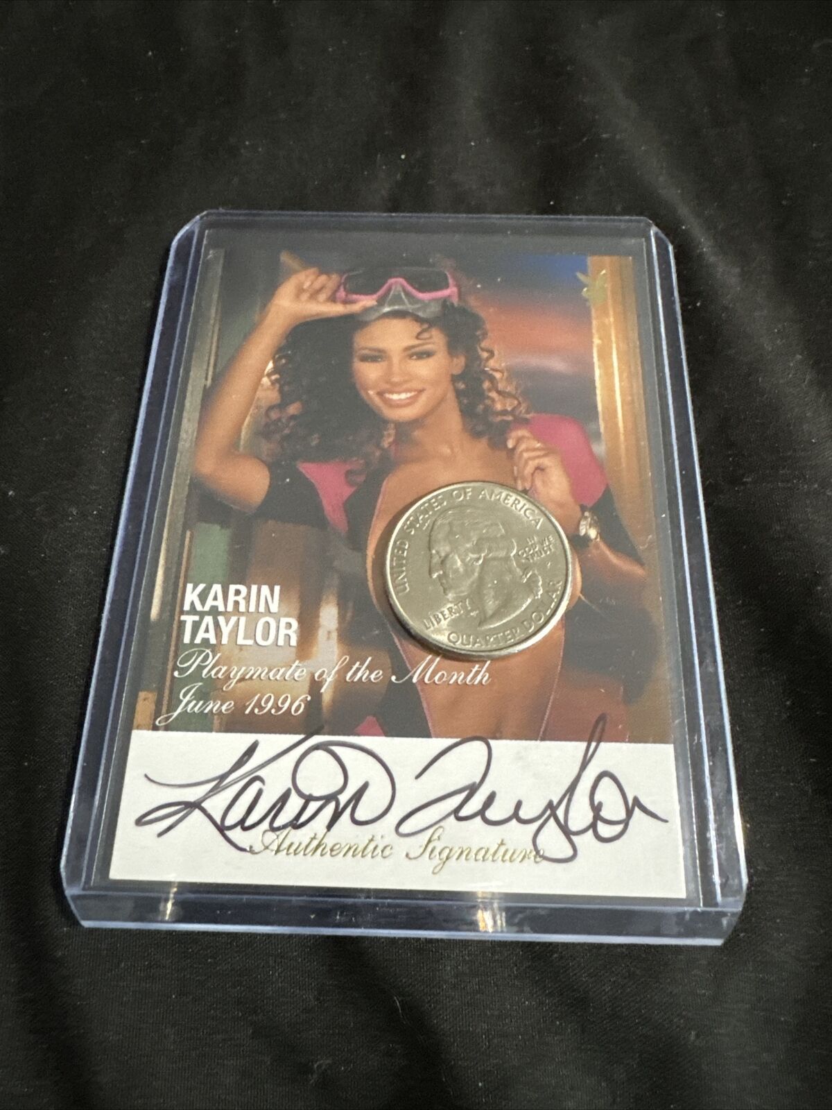 PlayboyPlaymate Karin Taylor Authentic Autograph Card Vintage 2002