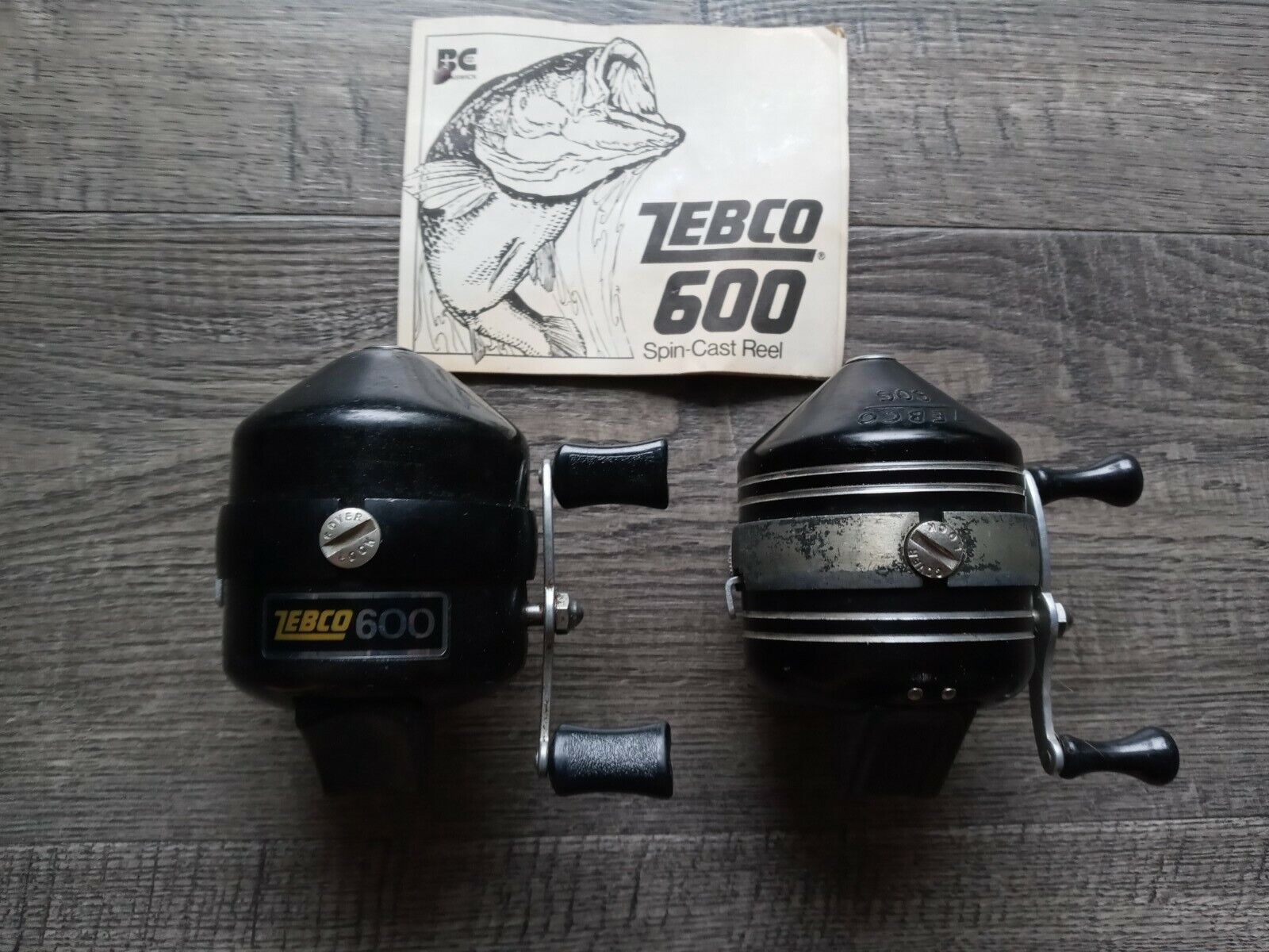 Lot of 2 Vintage Black Zebco Casting Reels: ZEBCO 606 & ZEBCO 600 with  Booklet for Sale - Celebrity Cars Blog