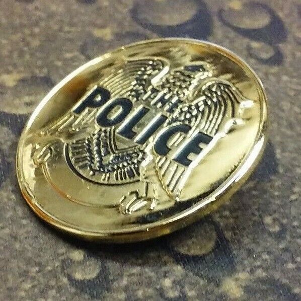 The Police Rock Band vintage pin badge goldtone