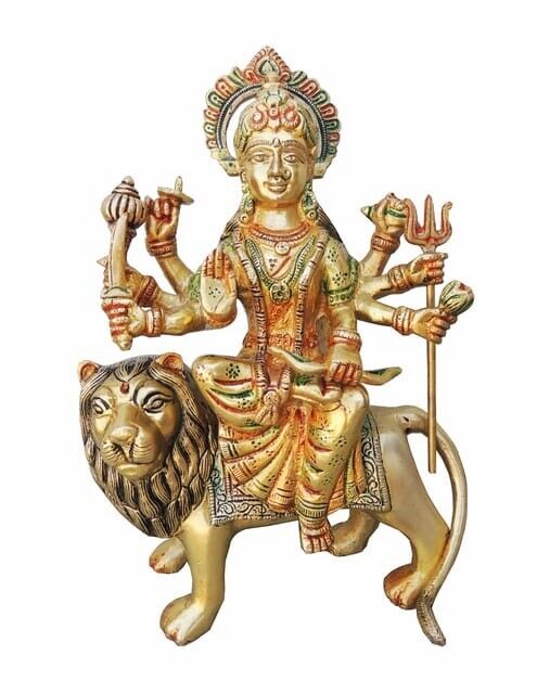 Brass Showpiece Durga Ji God Idol Statue