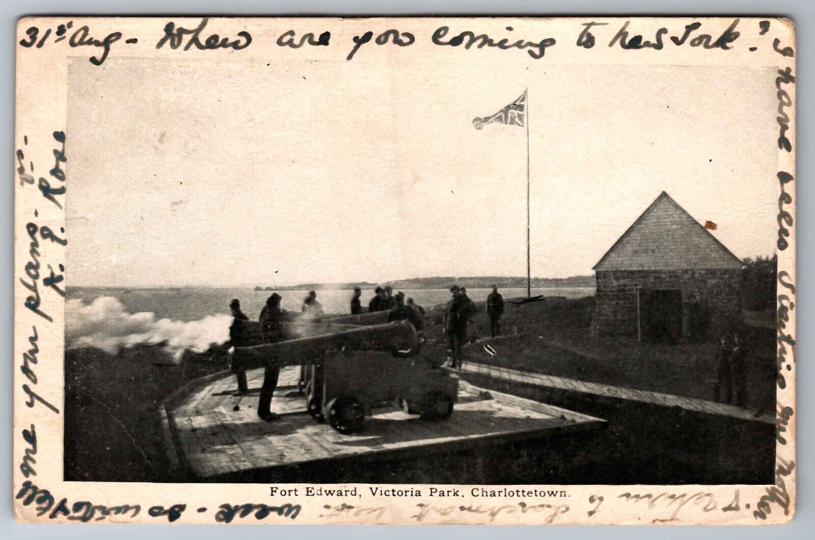 Postcard Fort Edward Victoria Park Charlottetown Prince Edward Island CanadaF 16