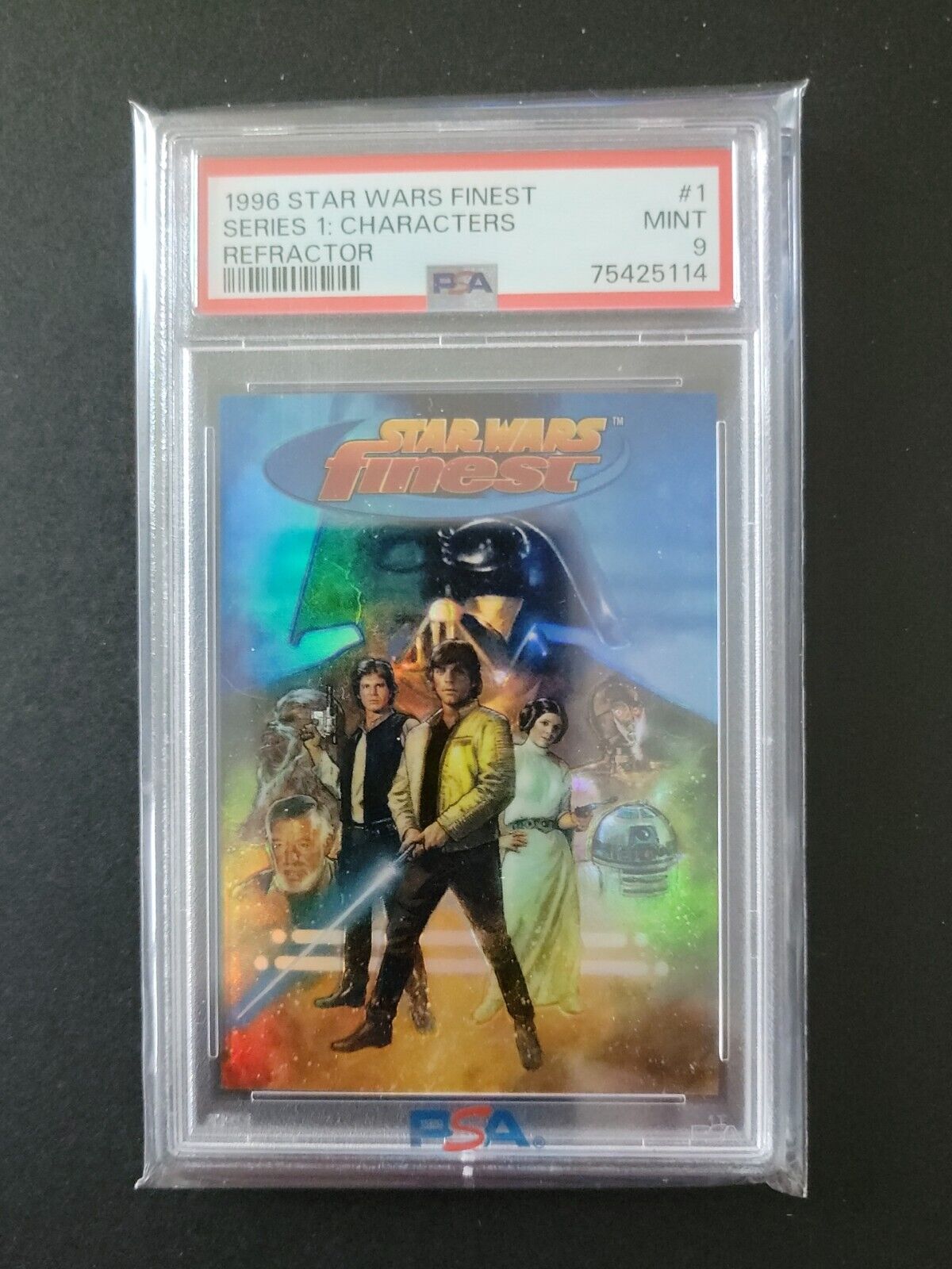1996 Topps Star Wars Finest #1 Series 1: Characters PSA 9 Mint REFRACTOR 