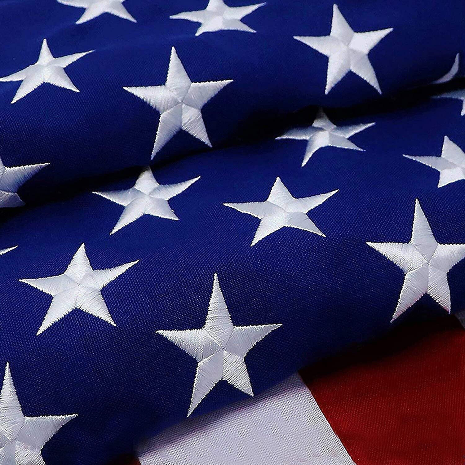 G128 – American Flag US USA | 10x15 ft | Tough SPUN POLYESTER, Embroidered Stars
