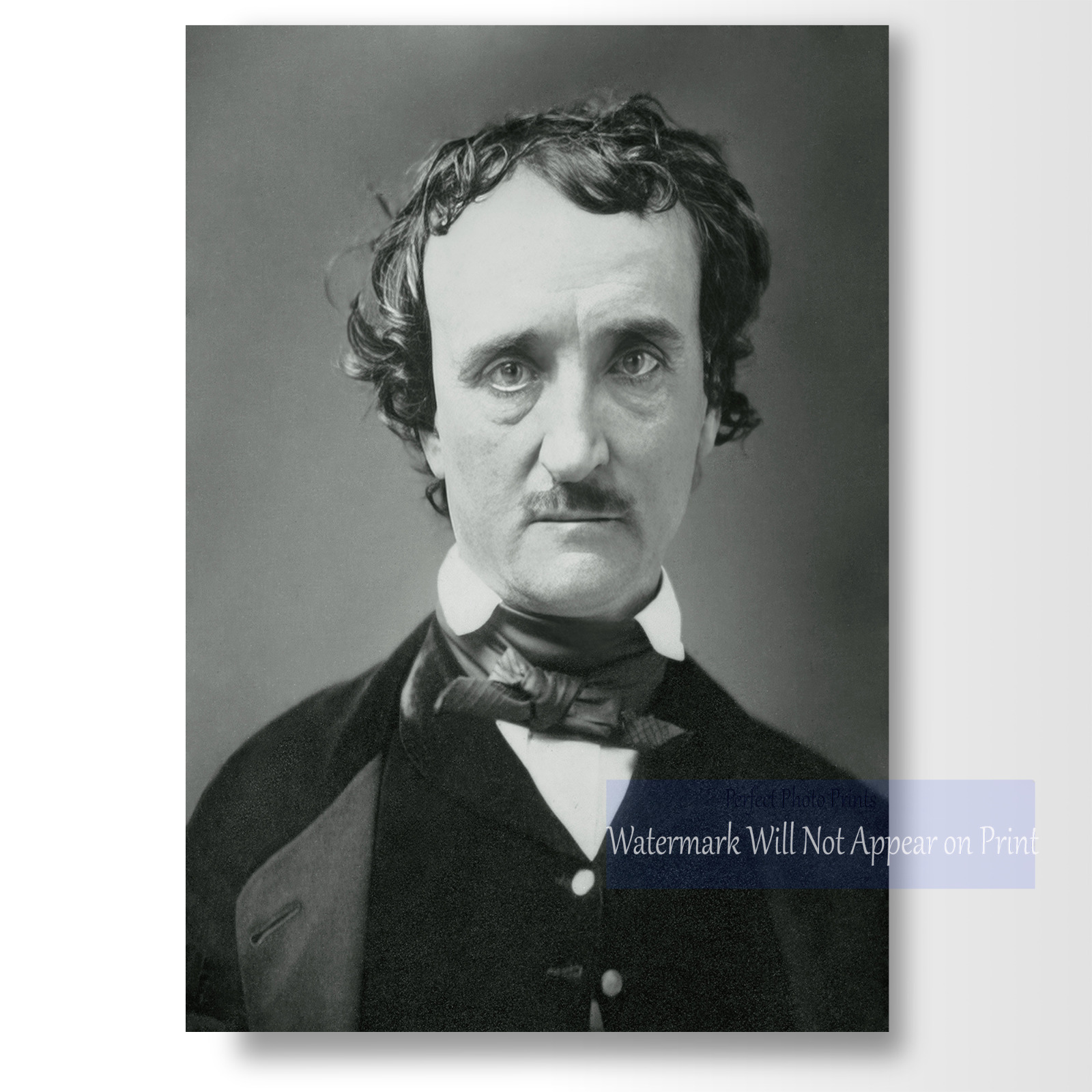 Vintage Edgar Allan Poe Portrait - American Writer & Poet 1849 - Photo Print