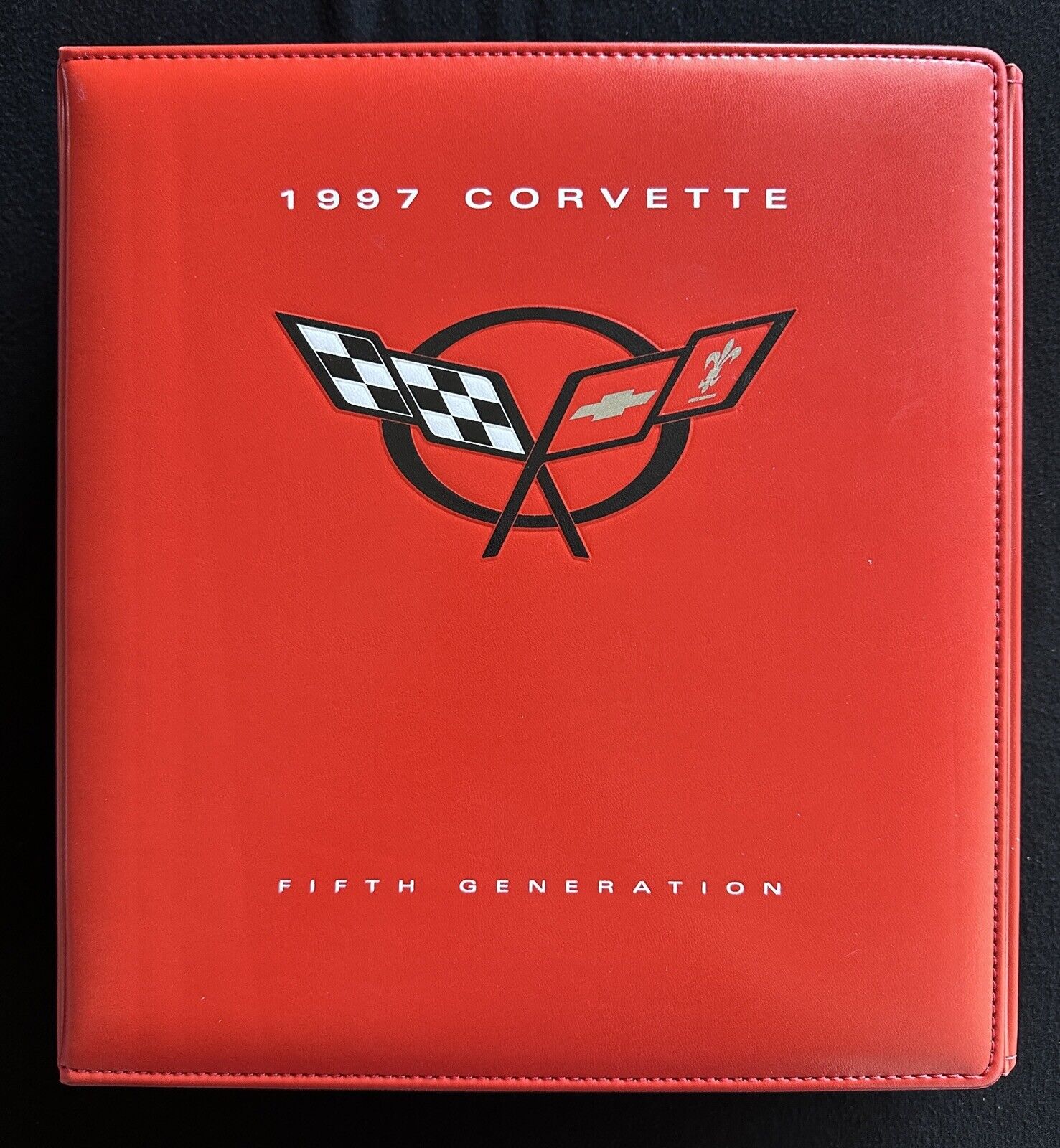 1997 Corvette Fifth Generation Press Kit Binder 56 Slides VHS Tape Black Book