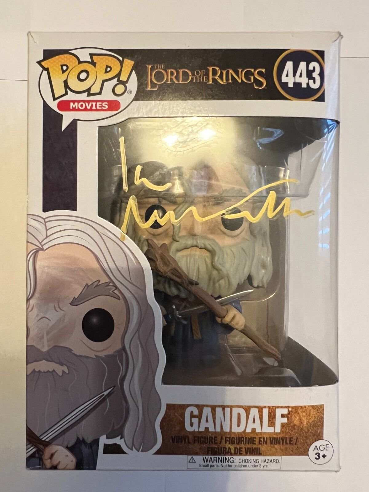 Ian McKellen - AUTOGRAPHED Gandalf Lord of the rings Funko Pop-See signing proof