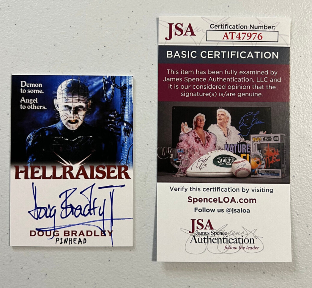 Doug Bradley Signed Custom Card Pinhead Hellraiser Autograph Auto JSA COA