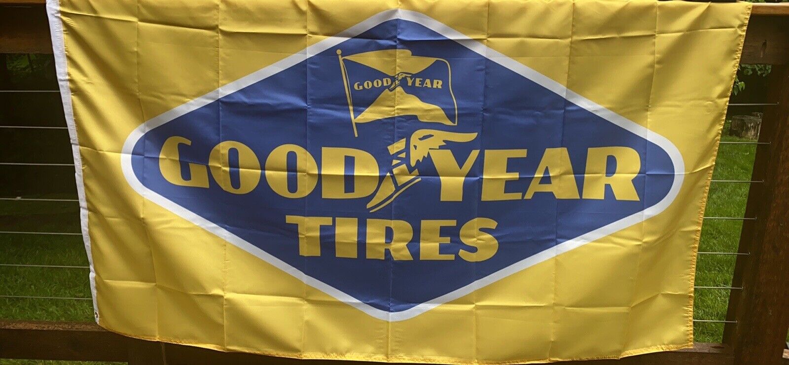 Vintage Logo Goodyear Tire 3X5 Garage Wall Banner Indoor/outdoor Fast Ship USA
