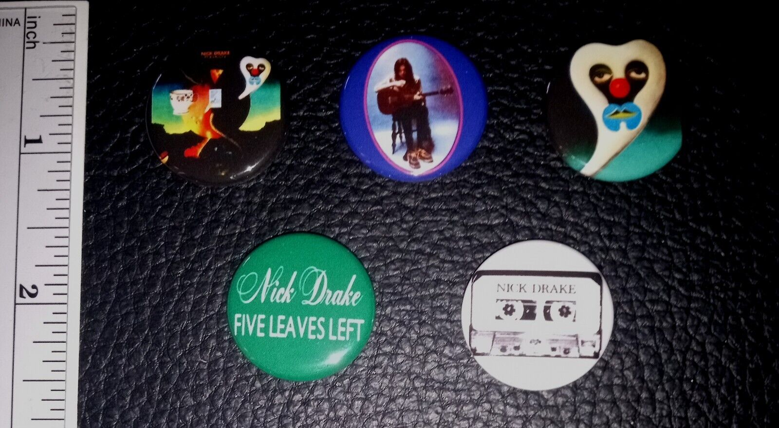 6 Nick Drake Button Pins Badges Folk Songwriter Pink Moon