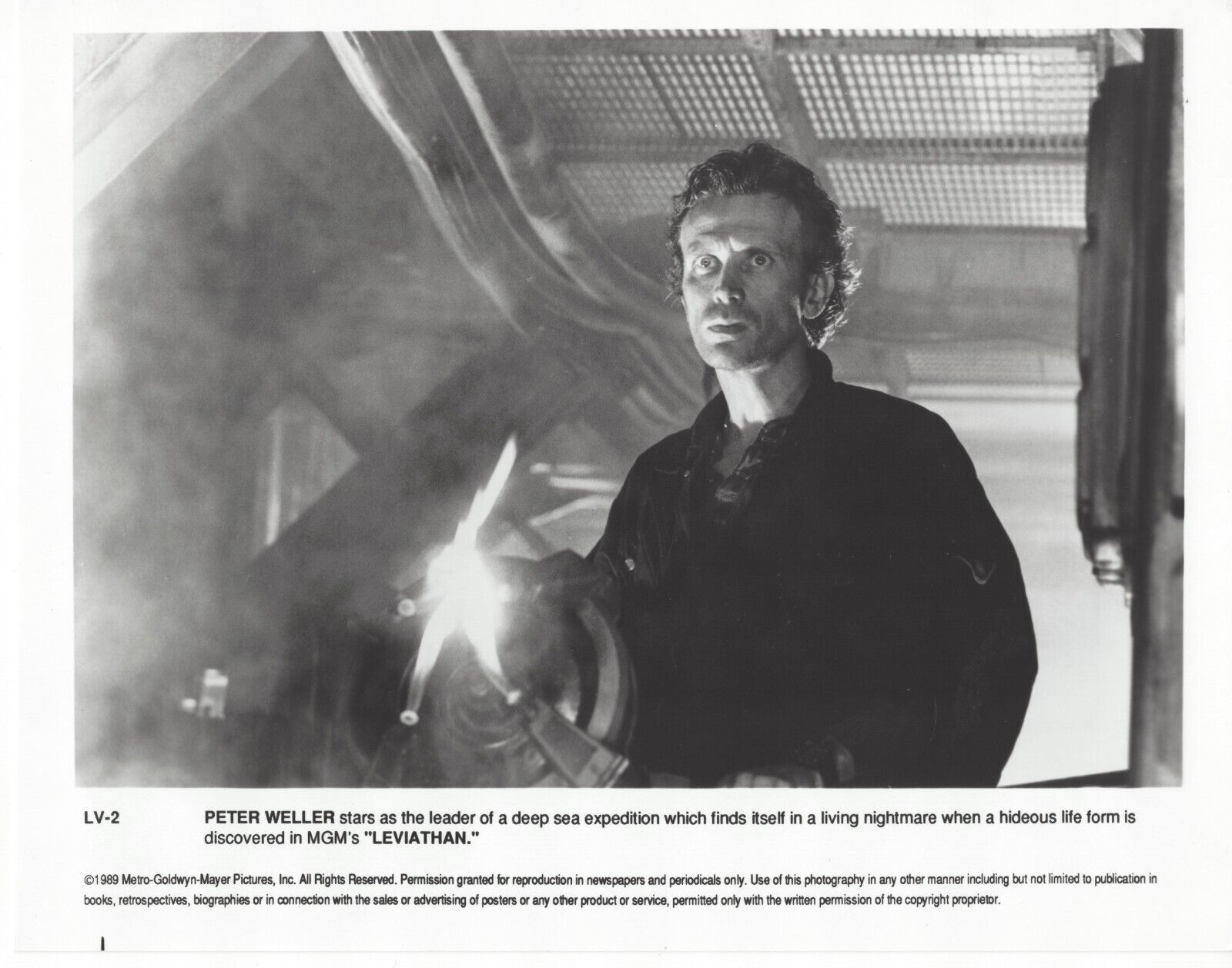 Leviathan~1989 Peter Weller~OG Movie Press Photo~George P. Cosmatos~Horror