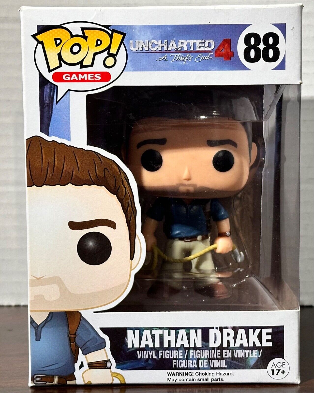 Funko Pop Vinyl: Nathan Drake #88  With Pop Protector Read
