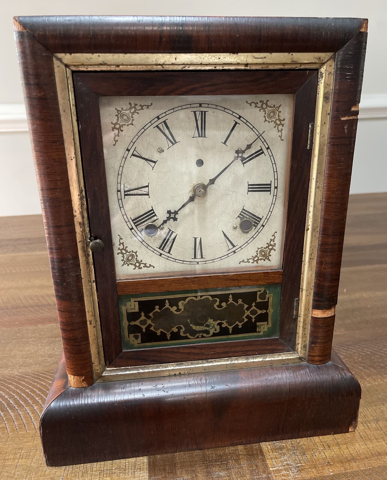 Antique Gilbert Clock Co. Parlor Kitchen Mantle Clock Parts Or Repair