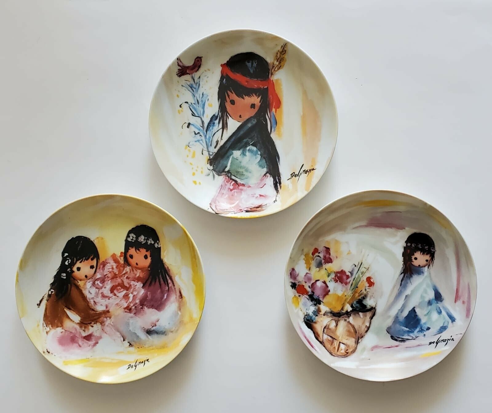 Vintage Plates Part of Children of the Sun by Ted DeGrazia. P20,90