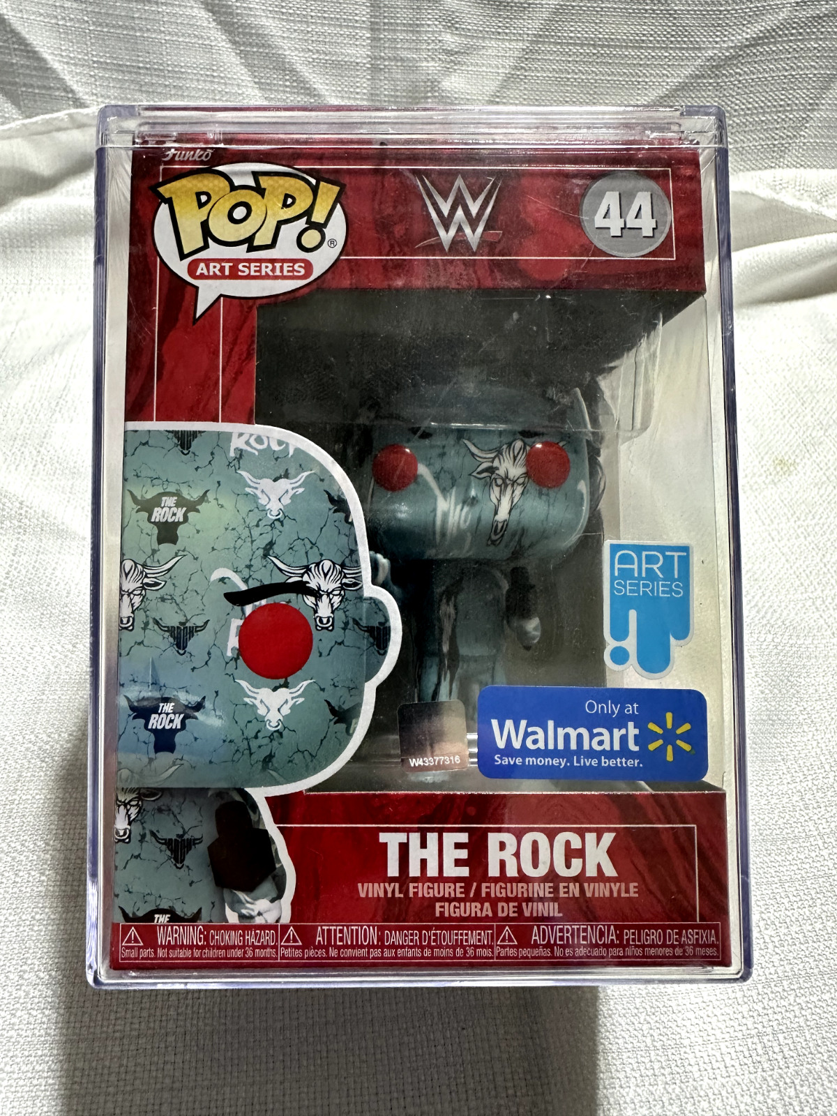 The Rock, Art Series Walmart Exclusive Funko Pop 44 in Hard Case