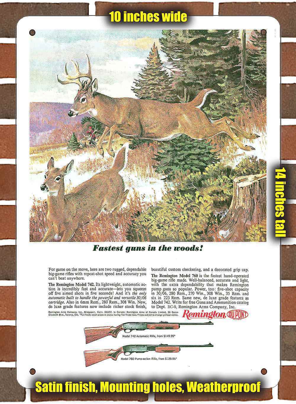 Metal Sign - 1964 Remington Rifles- 10x14 inches