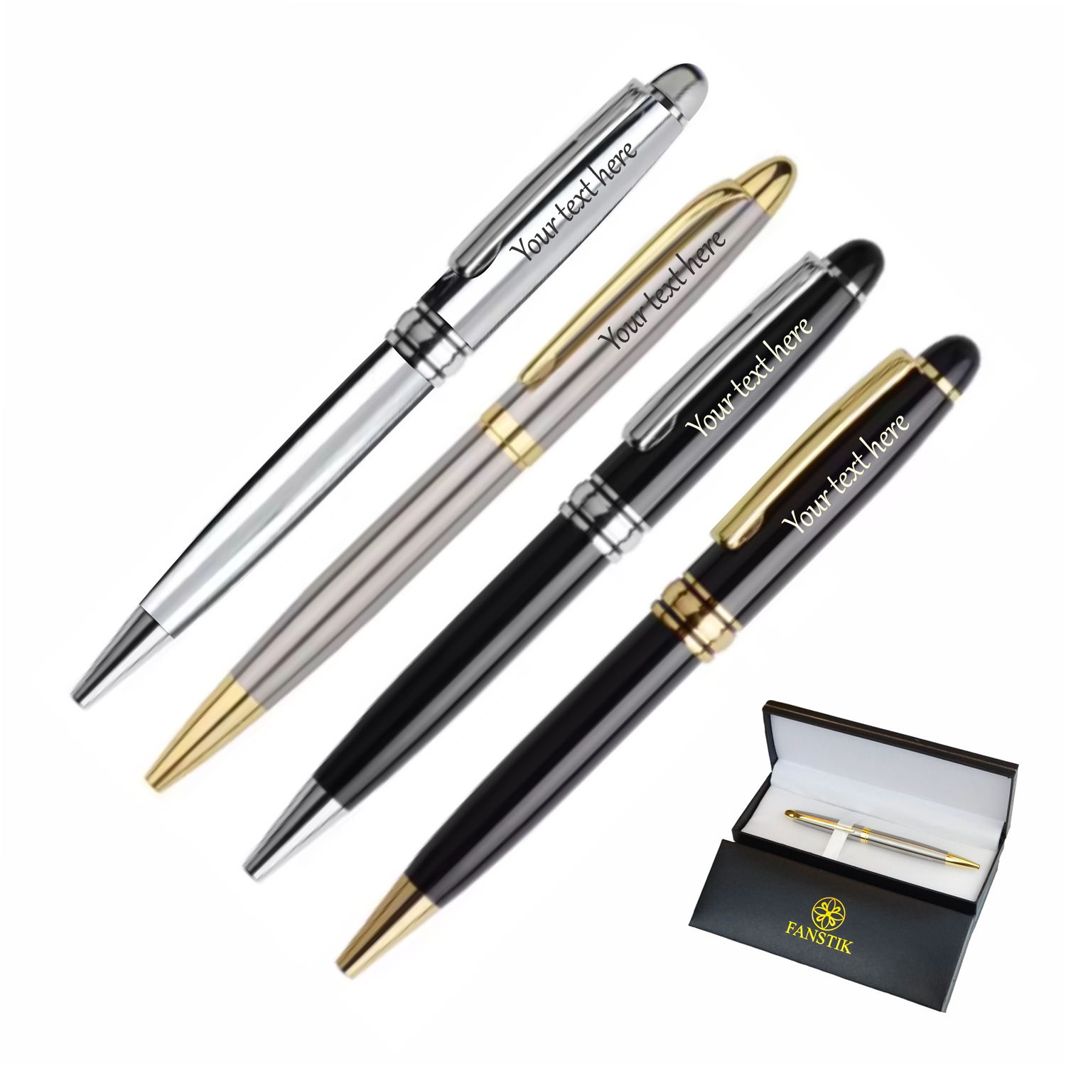 Customized Ballpoint Pen, Elegant Engraved Pen. Luxury Metal Pen for Men, Women.