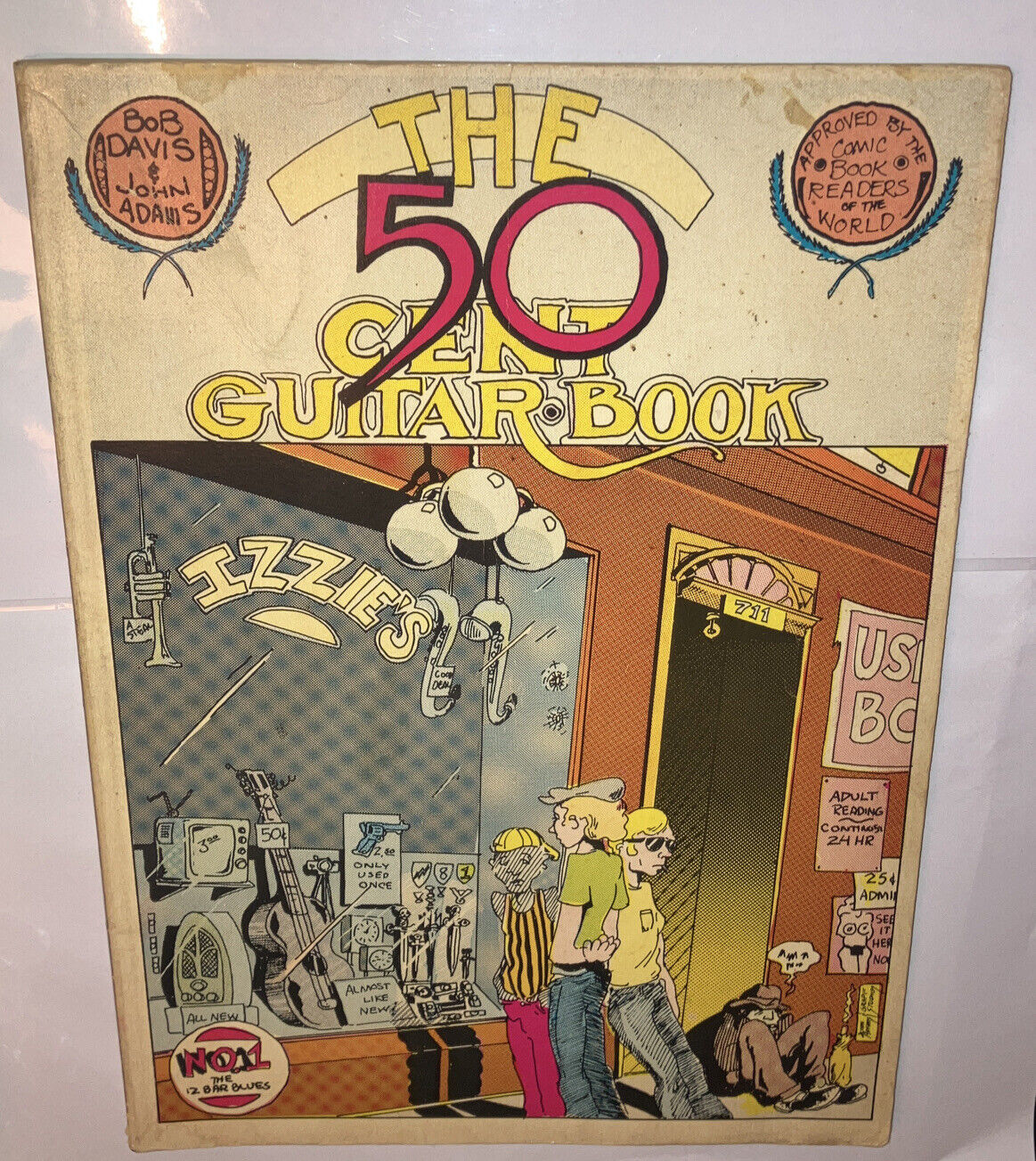 THE 50 CENT GUITAR BOOK #1 1974 Paperback Comic BOB DAVIS & JOHN ADAMS ShipsFree