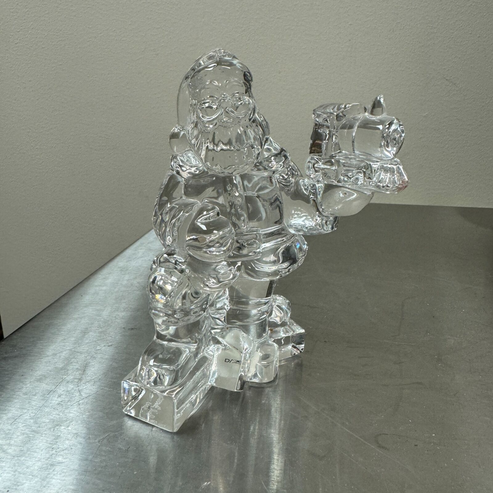 WATERFORD Crystal SANTA WITH TRAIN Sculpture / Figurine #108146  