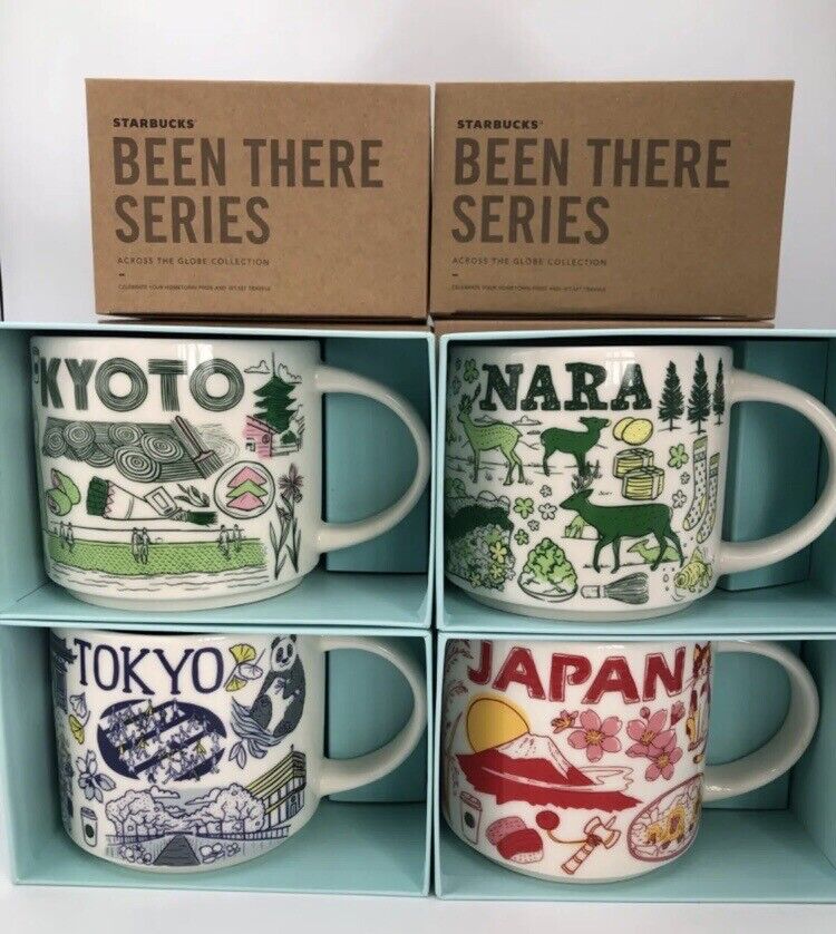KYOTO NARA TOKYO Japan Starbucks coffee Cup Mug 14oz Been There Series NEW