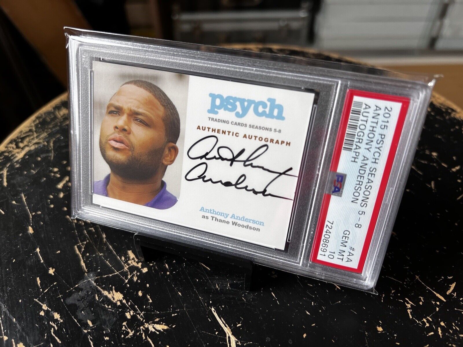 2015 Psych PSA 10 Autograph On Card Auto Anthony Anderson Thane Woodson POP 1 RC