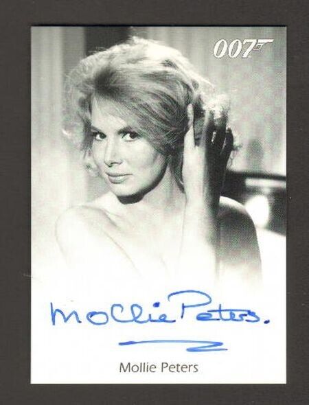 MOLLIE PETERS JAMES BOND 007 50th ANNIVERSARY TRADING CARD AUTOGRAPH RITTENHOUSE
