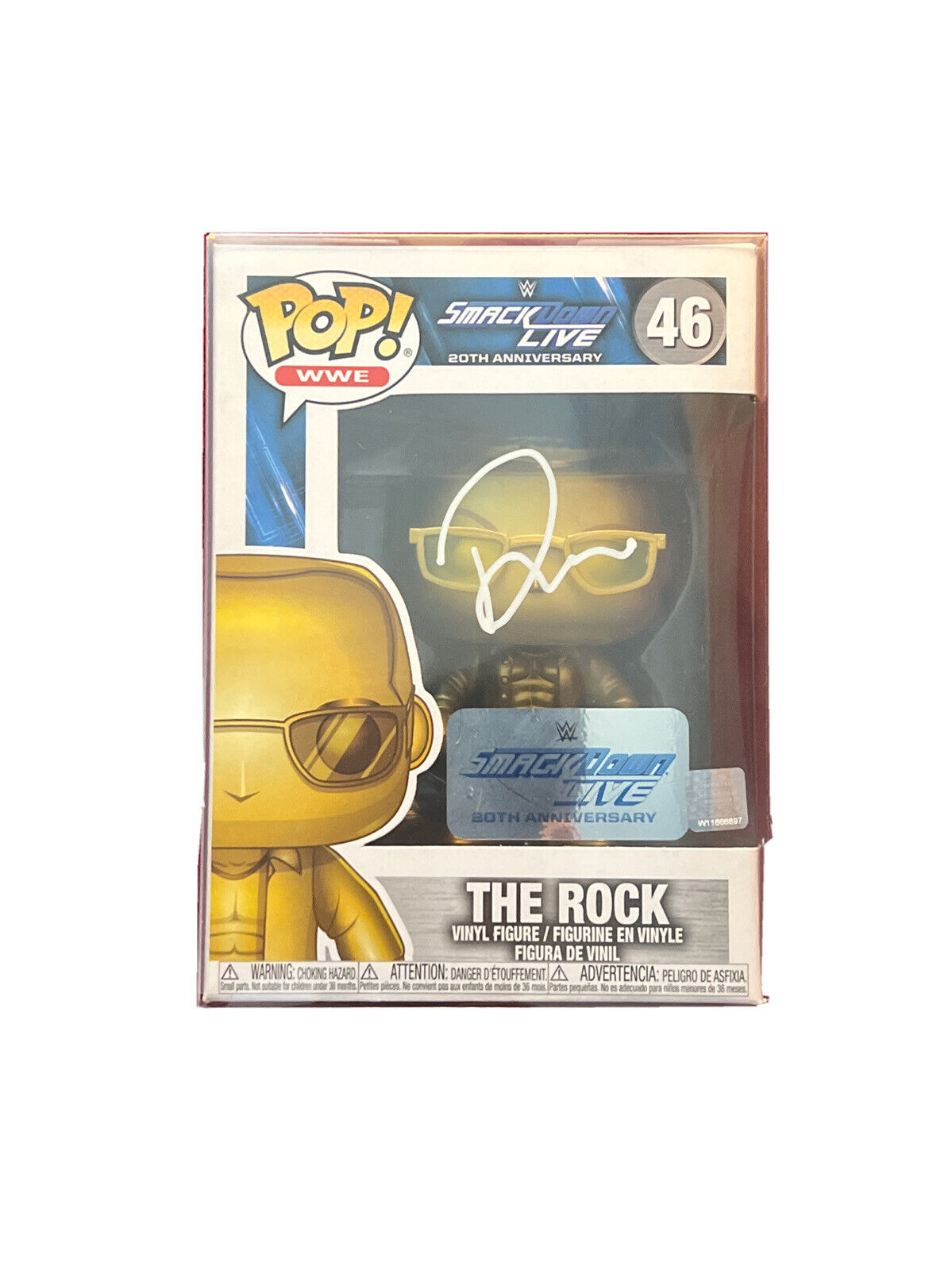 (AUTOGRAPHED) The Rock Johnson FUNKO POP Smackdown 20th Anniversary WWE