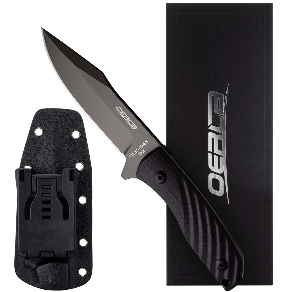 Oerla Field Knife Outdoor Duty D2 High Carbon Steel Camping Knife G10 Handle
