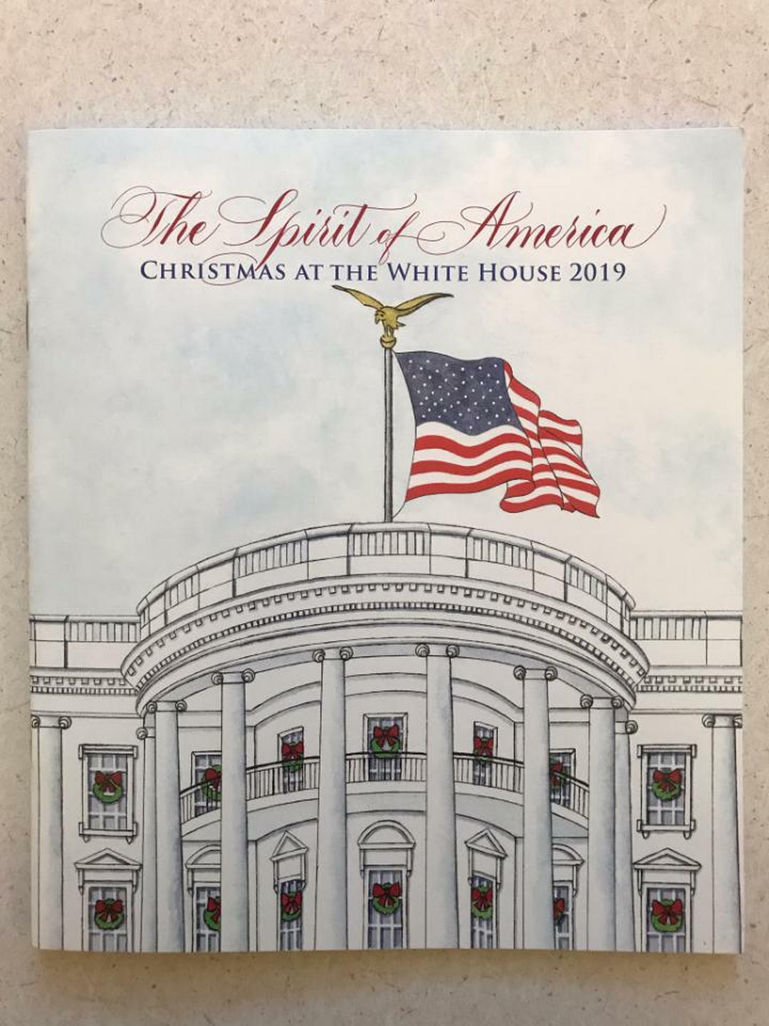 Donald Trump Melania 2019 White House Christmas Holidays Tour Book Program POTUS