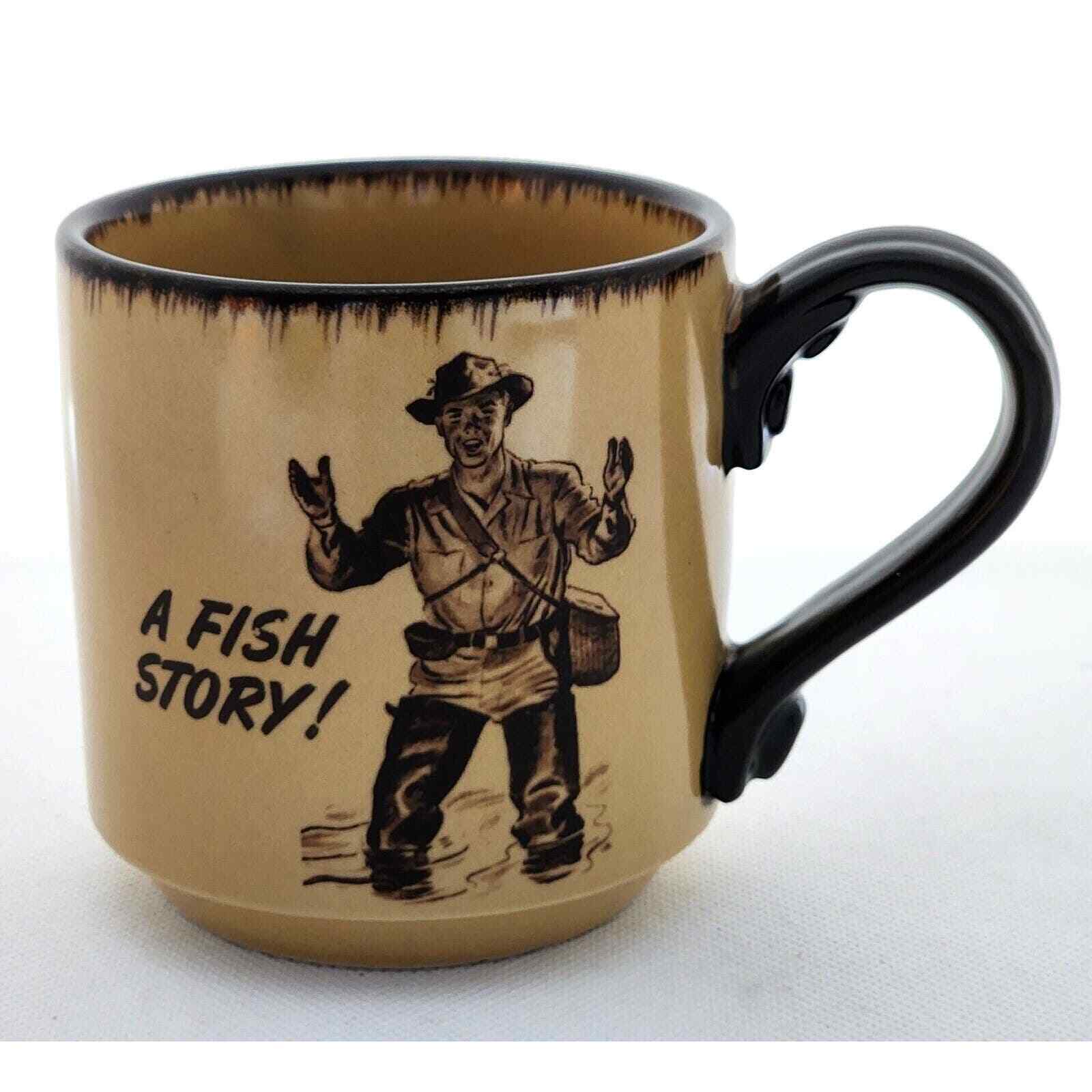 MUG-CUP-VINTAGE-IRON IN THE FIRE-STEVE HANSEN ARTIST-FISHING-UNIQUE GIFT-NOVELTY