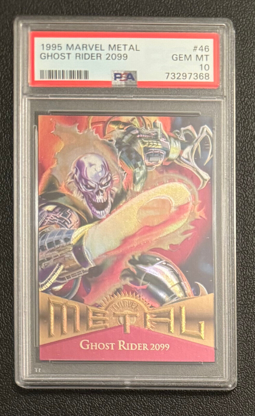 1995 Fleer Marvel Metal GHOST RIDER 2099 PSA 10 Card #46 GEM MT Graded